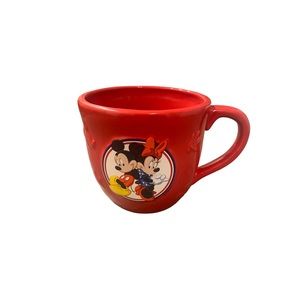 Vintage Hallmark Disney Minnie and Mickey Mouse Red Coffee Tea Mug